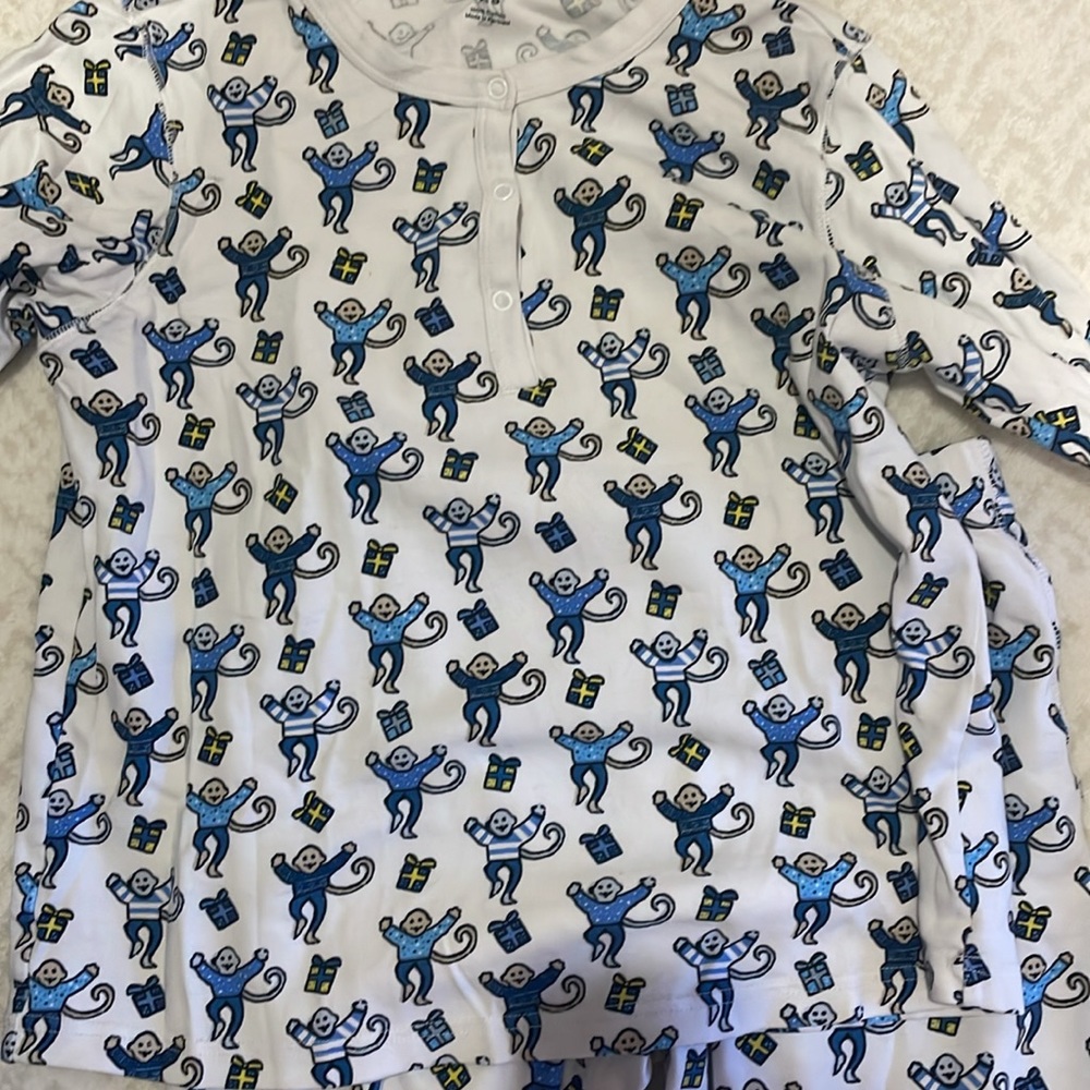 Roller Rabbit Blue and White Pajama Set - Picture 2 of 3